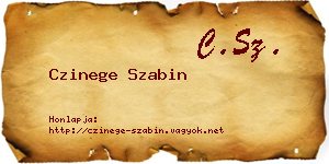 Czinege Szabin névjegykártya